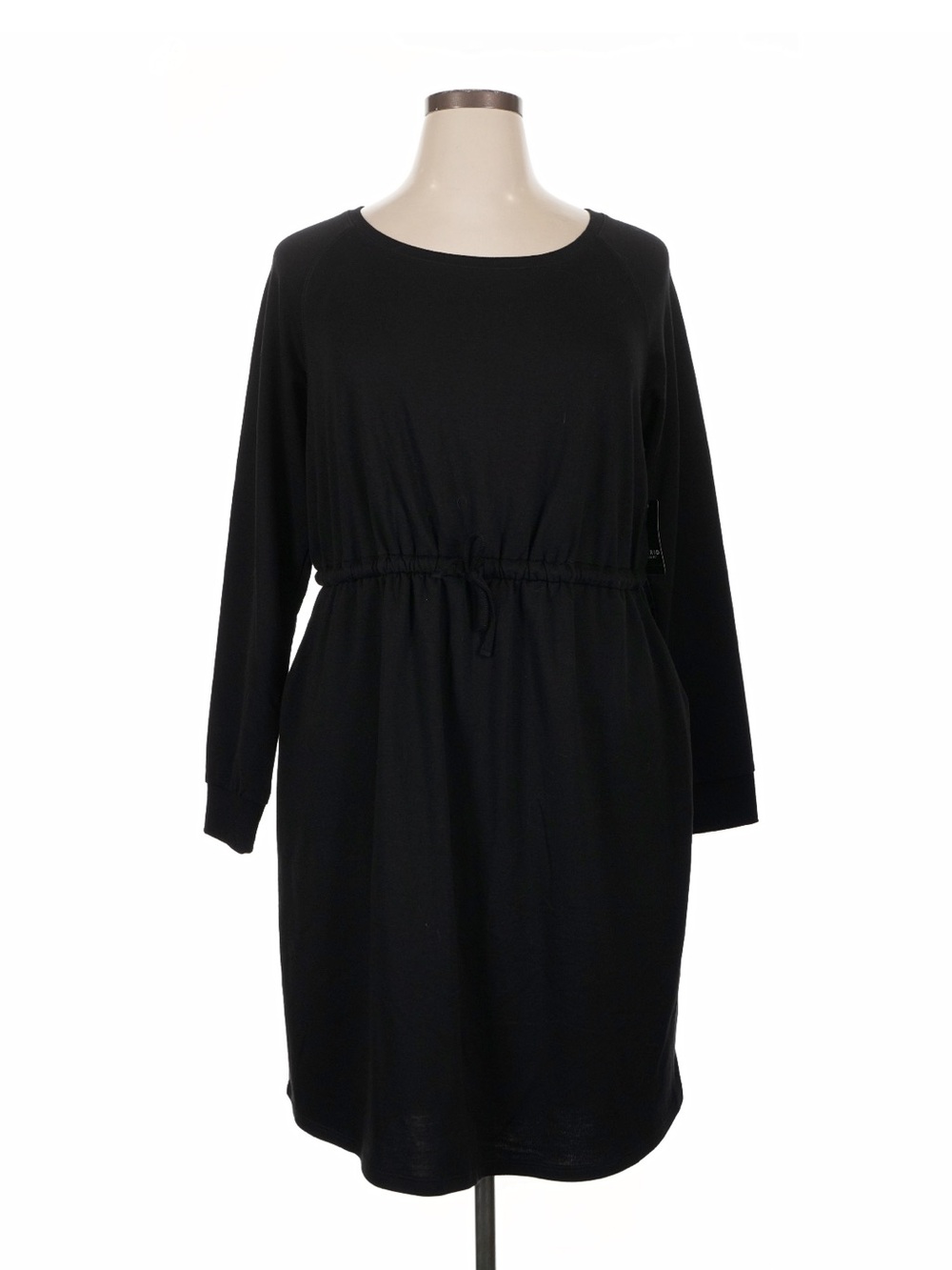 torrid Black Long-Sleeve Drawstring Waist Dress
